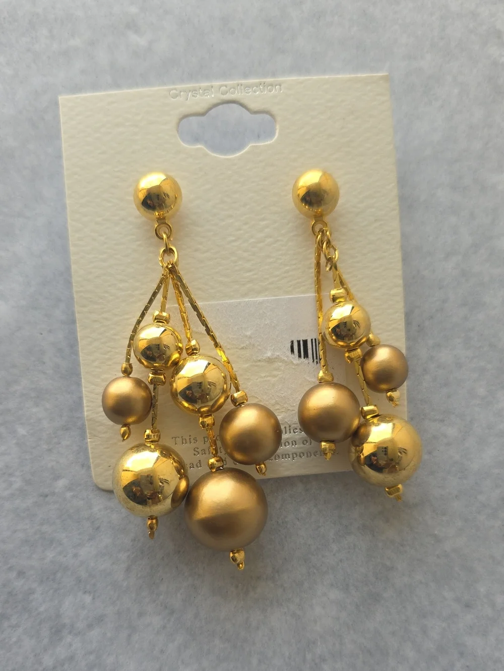 Gold Bead Drop Earrings - Women Jewelry